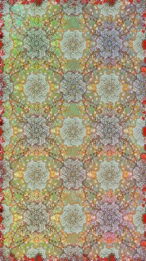 Çiçekli, suluboya desenli kusursuz çiçek deseni. Süslü kumaş deseni. Raster deseni.