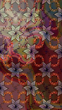 Eskiz geçmişi. Kumaş, tekstil, duvar kağıdı baskısı için. Raster illüstrasyonu. Raster. Tomurcukları çiçek olan sevimli bir çiçek deseni. Antika retro tarzı.