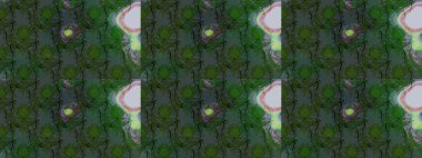 Yeşil ve gri renkli çiçekler. Raster illüstrasyonundaki çiçek desenli çizim. Renkli Bahar Teması eskiz kalıbı. Düz Çiçek Elementleri Tasarımı.