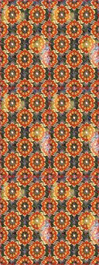 Kusursuz altın desen. Kahverengi ve turuncu renklerde altın desenli altın elementler. Raster doğulu süsü.