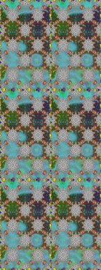 Renkli Bahar Temalı Kusursuz Arkaplan. Raster illüstrasyonunda kusursuz çiçek deseni. Güzel kumaş deseni. Düz Çiçek Elementleri Tasarımı.