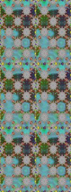 Renkli Bahar Temalı Kusursuz Arkaplan. Raster illüstrasyonunda kusursuz çiçek deseni. Güzel kumaş deseni. Düz Çiçek Elementleri Tasarımı.