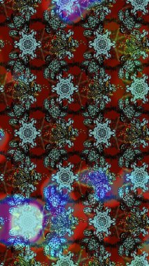 Tekstil, tebrik kartı, boyama kitabı, telefon kılıfı baskısı için kullanılabilir. Etnik Mandala süsü. Raster Henna dövme stili. Hint çiçekli desenli şal desenli..