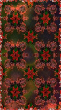 Raster dikişsiz şirin çiçek deseni. Bahar mevsimi. Nazik romantik baskı. Tatil havası. Kahverengi ve gri renkte çiçekler.