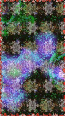 Güzel çiçek deseni. Düz Çiçek Elementleri Tasarımı. Gri ve yeşil renkli çiçekler. Renkli Bahar Teması Kusursuz Arkaplan.