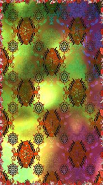 Ev dekorasyonu. Paisley baskı el çizilmiş elemanları. Fantezi çiçekler, doğal duvar kağıdı, çiçek dekorasyon kıvırcık illüstrasyon ile Dikişsiz desen.