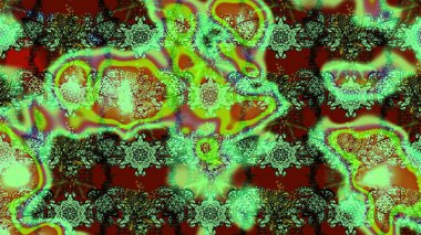 Suluboya çizim kalıbı. Çiçekler suluboya tarzında yeşil ve kahverengi renklerde. Çiçek izi.