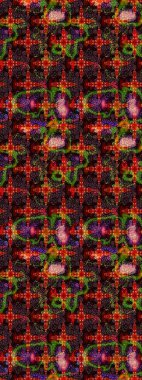 Düz Çiçek Elementleri Tasarımı. Kahverengi ve siyah renkli çiçekler. Renkli Bahar Teması eskiz kalıbı. Çiçekle çizim deseni.