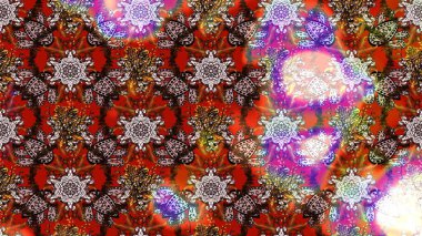 Raster illüstrasyonu. Düz Çiçek Elementleri Tasarımı. Renkli Bahar Teması eskiz kalıbı. Karalama çiçeği. Zentangle soyut çiçekleri. Şirin kumaş deseni.