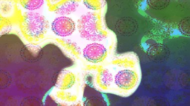 Düz Çiçek Elementleri Tasarımı. Raster illüstrasyonundaki çiçek desenli çizim. Güzel kumaş deseni. Renkli Bahar Teması çizim şablonu.