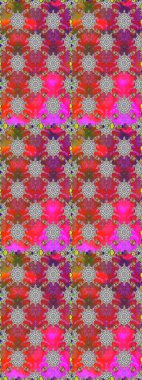 Kusursuz çiçek deseni duvar kâğıdı olarak kullanılabilir. Gri ve kırmızı renkte çiçekler. Raster illüstrasyonu.