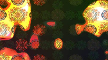 Şirin çiçekler. Çizgi çizimi kalıbı. Raster Moda kumaş deseni.