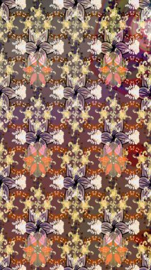 Kahverengi renklerde. Taslak dekoratif arka plan, çiçek mandala. Çiçek. Raster illüstrasyonu.