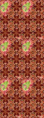 Doğulu stili, altın elementlerle kırmızı ve kahverengi renklerde altın desenli arabesk yapar. Raster altın desen. Kusursuz kıvırcık saçlar..