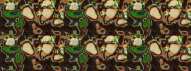 Raster illüstrasyonundaki çiçek desenli çizim. Kahverengi ve gri renkte çiçekler.