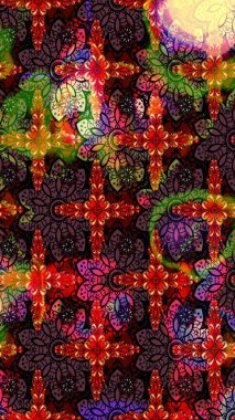 Hediye ambalaj kağıdı, tebrik kartları, posterler ve pankart tasarımı. Raster düz çiçek çizim deseni. Siyah ve kahverengi renkte çiçekler.