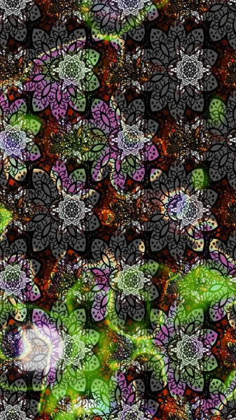 Beautiful watercolor Bouquet of summer flowers sketch pattern. Nice fabric pattern.