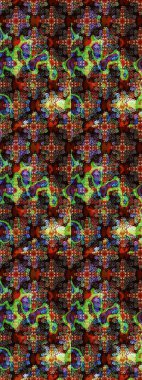 Hediye ambalaj kağıdı, tebrik kartları, posterler ve pankart tasarımı. Kahverengi ve siyah renkli çiçekler. Raster düz çiçek çizim deseni.