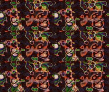 Renkli Bahar Teması eskiz kalıbı. Düz Çiçek Elementleri Tasarımı. Kahverengi renkli çiçekler. Raster illüstrasyonunda çiçek deseni çizimi.