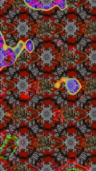 Çiçekli yaz çiçekleri. Küçük çiçekte güzel bir desen. Küçük renkli çiçekler. Moda baskıları için zarif bir şablon. Motley illüstrasyonu. Çizim.