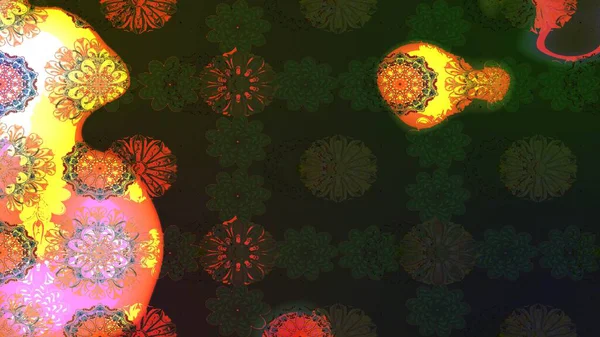 Gri ve kahverengi renkli yaz çiçekleri. Raster illüstrasyonu. Raster çiçek desenli ve çiçekli..