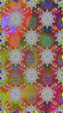 Çiçekler, yapraklar, dekoratif elementler, sıçramalar, lekeler, el çizimleri çizimleri ve Doodle çizimleri, grafik raster çizimleri.