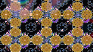 Modern stil dokusu. Çiçek desenli raster, siyah çizgi grafik deseni soyut raster arkaplan.