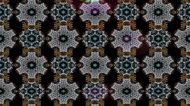 Çiçek desenli raster, siyah ve gri çizgi grafik desenli soyut raster arkaplan. Modern stil dokusu.