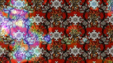 Raster illüstrasyonu. Taslak desenli, modaya uygun kumaş deseni. Şirin çiçek elementleri. Renkli Bahar Teması eskiz kalıbı. Düz Çiçek Elementleri Tasarımı.