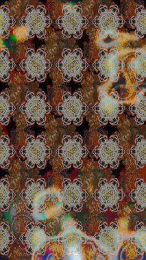 Robot resim. Çiçekli bahar çiçekleri. Küçük renkli çiçekler. Küçük çiçekte güzel bir desen. Moda baskıları için zarif bir şablon. Motley illüstrasyonu.