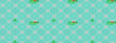 Raster illüstrasyonu. Mavi ve yeşil renkli çiçekler. Çizim çiçek deseni duvar kağıdı için kullanılabilir.