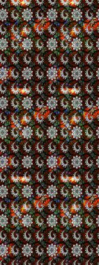 Renkli Bahar Teması eskiz kalıbı. Düz Çiçek Elementleri Tasarımı. Siyah ve kahverengi renkte çiçekler. Çiçekle çizim deseni.