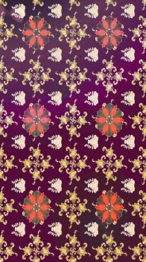 Raster illüstrasyonu. Eski moda arka plan. Desen, çizim, çiçek sınırı. Çiçek çelengi. Kıvırcık, parlak örgü. Güzel, pürüzsüz kumaş, tuval..