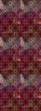 Raster deseni. Mor renklerde. Raster illüstrasyonu. Küçük çiçekteki sevimli çiçek deseni. Soyut çiçek çizim kalıbı arkaplanı.