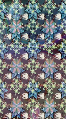 Nazik, narin çiçek arkaplanı. Mavi ve kahverengi renkte çiçekler. Raster çiçek desenli ve çiçekli..