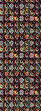 Raster suluboya çiçek deseni, narin çiçekler, siyah ve kırmızı çiçekler, tebrik kartı şablonu. Raster Güzel kumaş deseni.