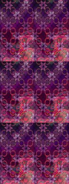 Modern, mor ve kahverengi raster arka plan duvar kağıdı çizimi, klasik çizgili desenli desenli çiçekler, çiçekli süsler. Çiçekli el çizimi çizimi deseni.