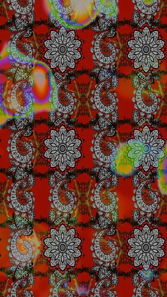 Gri ve kırmızı renkte güzel çiçekleri olan eskiz deseni, suluboya çiçek deseni, duvar kağıdı, kart veya kumaş için fayanslı. Raster..