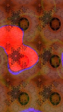 El çizimi Raster çizimi. Çizim çiçek deseni duvar kağıdı, web sitesi arka planı, ambalaj kağıdı, davetiye, broşür, afiş veya web sitesi için kullanılabilir. Parlak elementlerin.