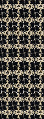 Siyah renkte güzel çiçekler, suluboya desenli, duvar kağıdı, kart ya da kumaş için fayanslı eskizler. Raster..