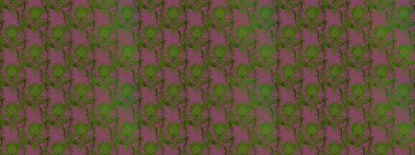 Düz Çiçek Elementleri Tasarımı. Yeşil ve mor renkli çiçekler. Renkli Bahar Teması eskiz kalıbı. Raster illüstrasyonunda çiçek deseni çizimi.