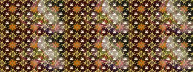 Vadinin çiçekleri kahverengi ve bej renklerde. Eskiz arkaplan modeli. Raster - stok. Suluboya, elle çizilmiş.