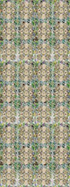 Çizgi sanatı tasarım şablonu için kusursuz sınır. Tarafsız ve bej renklerde altın element. Altın desenli çiçek dekoru. Doğu tarzı element. Davetiyeler, kartlar, web sayfası için Raster illüstrasyonu.