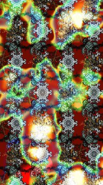 Eskiz arkaplan modeli. Raster - stok. Yapraklı çiçekler ve papatya çiçekli renkler.