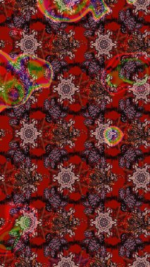 Manzaralı çiçek deseni. Çiçek kompozisyonu, el boyası, hassas şablon. Üst manzara, yumuşak kahverengi ve kırmızı renk tarzı. Sevgililer günü ve tebrik kartı konsepti için şık bir davet.