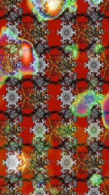 Düz Çiçek Elementleri Tasarımı. Renkli Yaz Temalı eskiz kalıbı. Çiçekli eskiz çizimi. Kahverengi ve kırmızı renkte çiçekler.