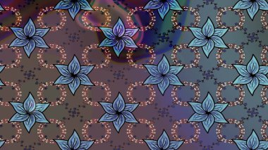 Çiçekler, dallar, bitkiler ve çiçekler. Güzel kumaş deseni. Raster illüstrasyonu. El çizimi.