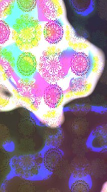 Raster illüstrasyonu. Çiçek deseni. Flower eskiz arka planı. Şatafatlı bahar bahçesi dokusu.