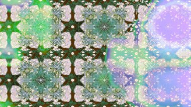 Vintage old background. Curls, shiny tracery weave. Garland of flowers. Beautiful bright rough cloth, canvas. Pattern, sketch, floral border. Raster illustration.