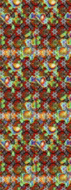 Raster illüstrasyonundaki çiçek desenli çizim. Gri ve kahverengi renkte çiçekler.